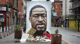 Manchester's George Floyd mural was urinated on by two men
