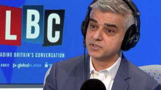 Sadiq Khan spoke to James O'Brien on LBC
