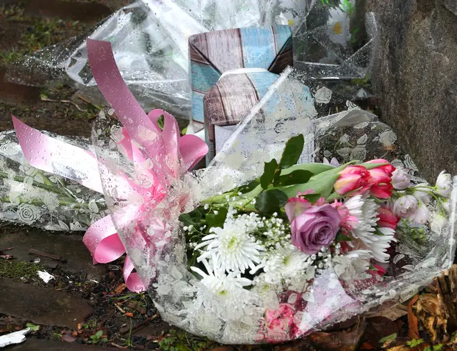 Flowers have been laid outside Hazel's home in Summerseat
