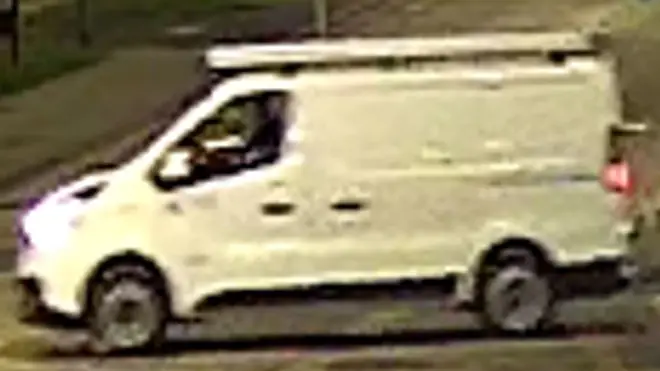 police are also keen to trace the driver of a van which was seen on CCTV stopping briefly near the scene