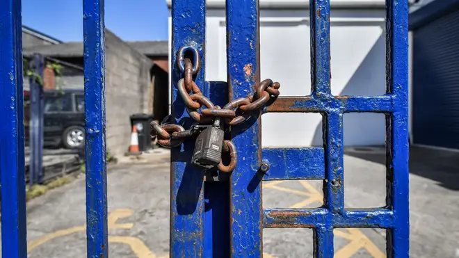 A locked business (Ben Birchall/PA)