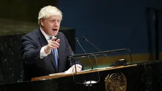 Prime Minister Boris Johnson has warned that climate change threatens global peace