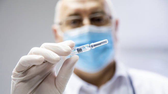 A vial of the vaccine produced by China's Sinopharm