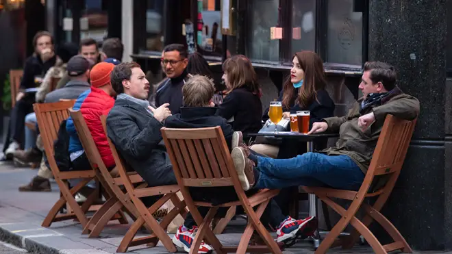 People can drink outdoors and takeaway pints will be allowed from April 12
