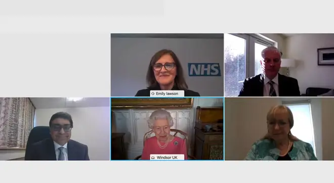 The monarch was speaking with the four health officials leading the jab rollout in the four UK nations
