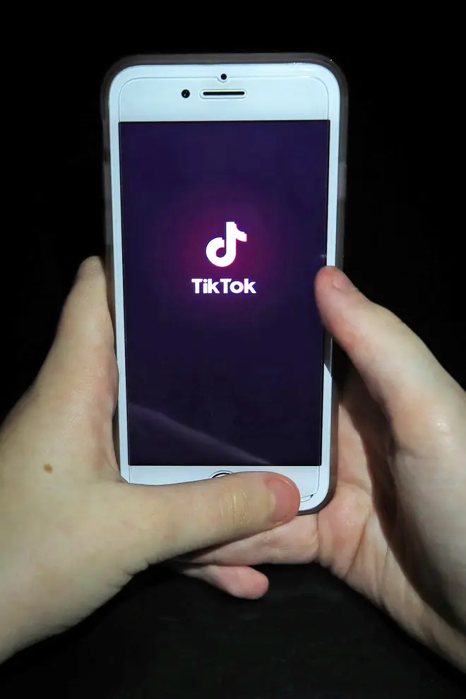 The TikTok app on a mobile phone
