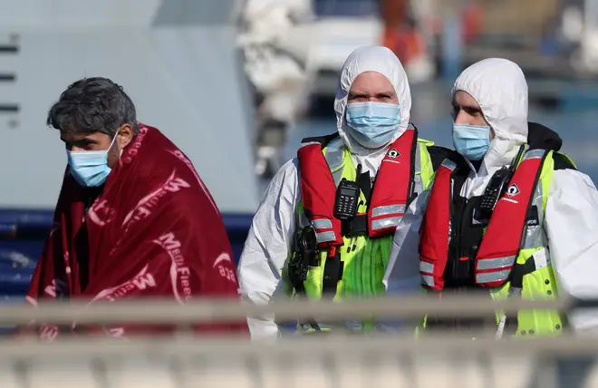 Dozens of people thought to be migrants crossed the Channel on Saturday