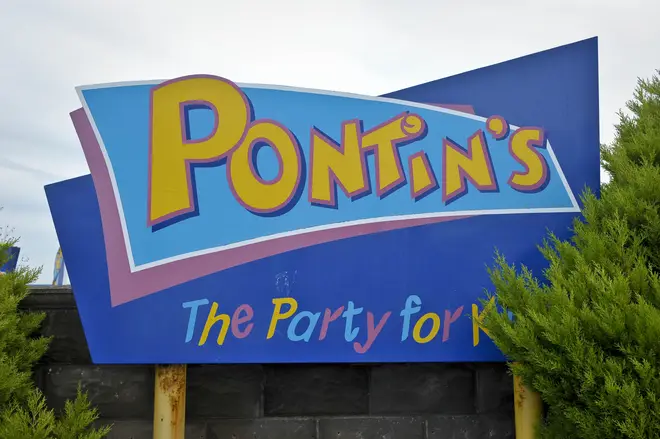 A general view of Pontin's signage at Brean, Somerset