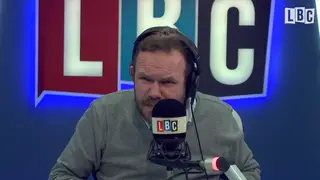 James O'Brien listens to Laura incredulously
