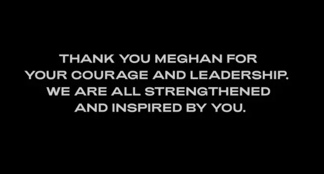 A message posted on the pop star's website had this to say to Meghan