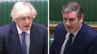 Keir Starmer and Boris Johnson clashed over the pay rise given to Dominic Cummings and that planned for NHS nurses.