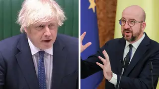 Boris Johnson sought to correct the suggestion by Charles Michel