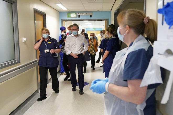 Sir Keir Starmer has hit out against the proposed 1% pay rise for NHS staff