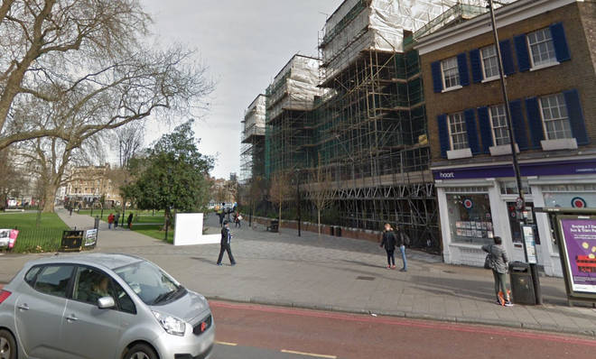 The junction in Camberwell where Sage threatened to stab a Muslim