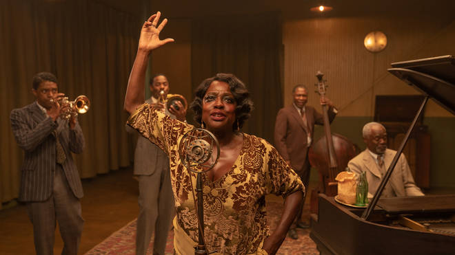 Viola Davis as Ma Rainey in ''Ma Rainey's Black Bottom which has earned her a nod for Best Actress