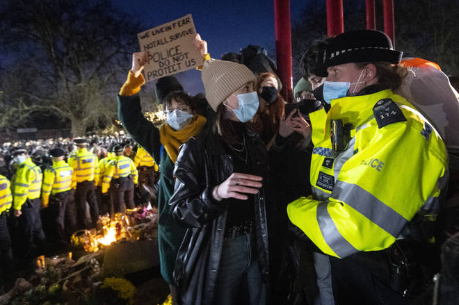 Police are facing questions over how they policed vigil for Sarah Everard on Saturday