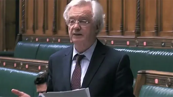David Davis made the claim in the Commons last night