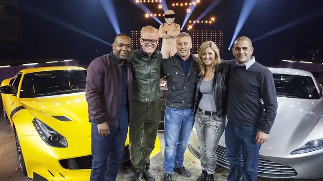 Schmitz with the revamped Top Gear presenting team in 2016