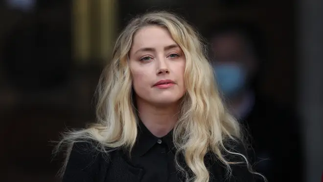 Amber Heard outside the Royal Courts of Justice