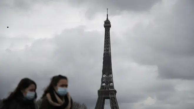 Sixteen areas of France, including Paris, will enter a one month lockdown