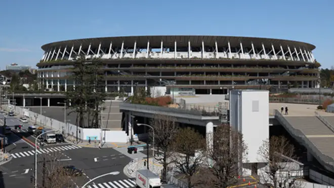 Image of the Japan National Stadium, where the opening and closing ceremony are scheduled to take place.