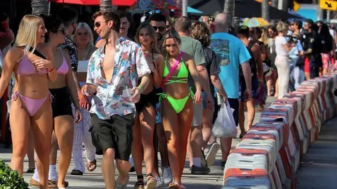 US health official have expressed concerns over spring break parties in Florida