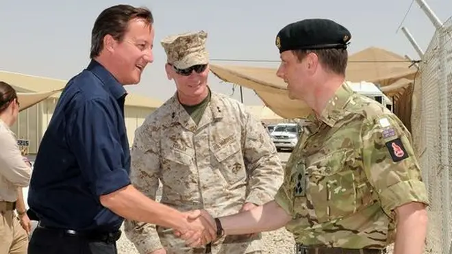 Nick Welch with the then Prime Minister David Cameron.