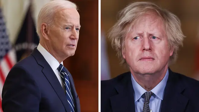 Joe Biden has said that he told Boris Johnson in a phone call that they should work towards a big infrastructure plan to rival China's Belt and Road Initiative