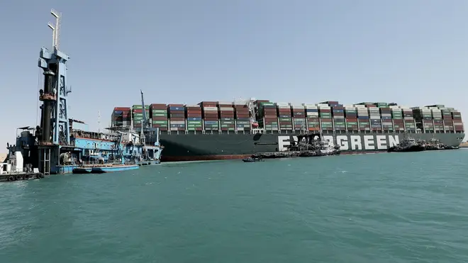 The Ever Given container ship has been blocking the Suez Canal for a week