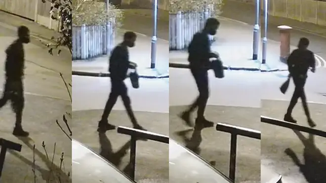 CCTV shows Mr Okorogheye in Loughton in the early hours of last Tuesday