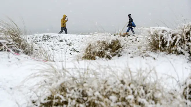 Snow this Monday: The Met office has warned of snowy showers