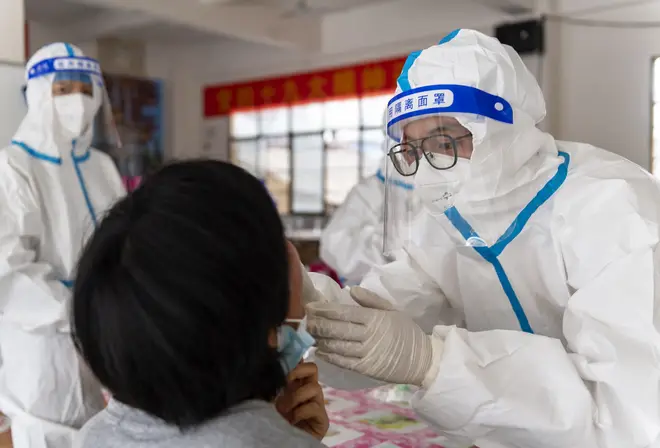 A Chinese border city hit by a fresh outbreak of Covid-19 has started a five-day drive to vaccinate its entire population of 300,000 people