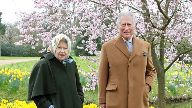 The monarch and Charles appeared in good spirits during their Windsor walk