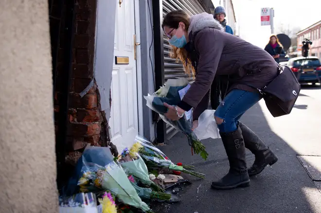 Many came to lay flowers on the High Street in Brownhills.