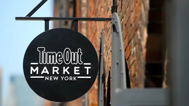 A Time Out Market sign in New York