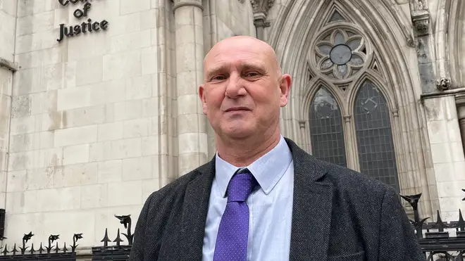 Andrew Green outside the Royal Courts of Justice in London