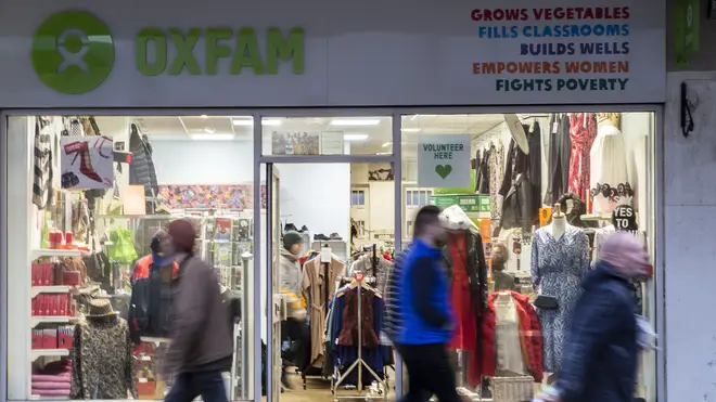 General view of an Oxfam charity shop in Brighton