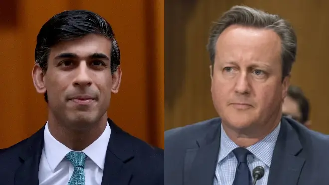 Rishi Sunak and David Cameron exchanged messages over Greensill
