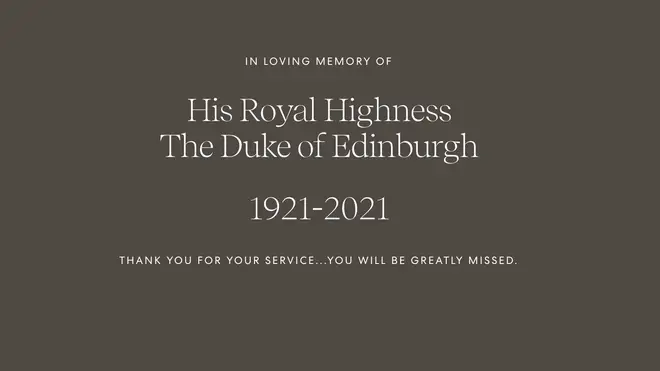 The message on the Archewell website thanks Prince Philip for his service