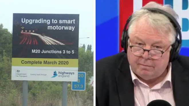 Nick Ferrari has previously questioned the safety of smart motorways