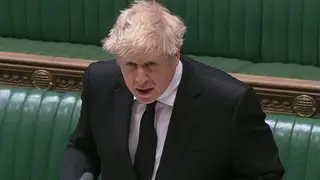 Boris Johnson at Wednesday's PMQs