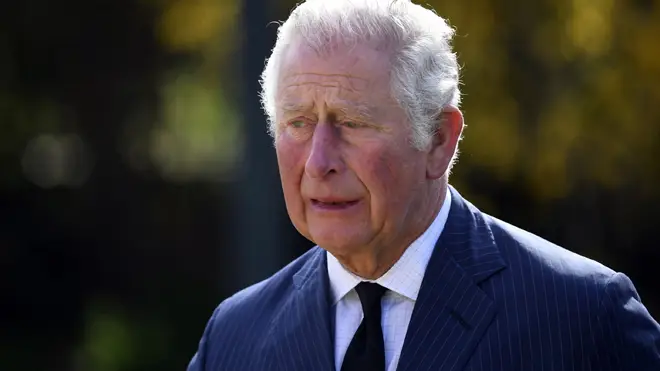 Prince Charles was visibly emotional as he viewed the tributes to his father