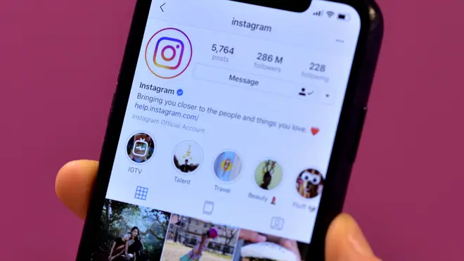 The Instagram home page on a smartphone