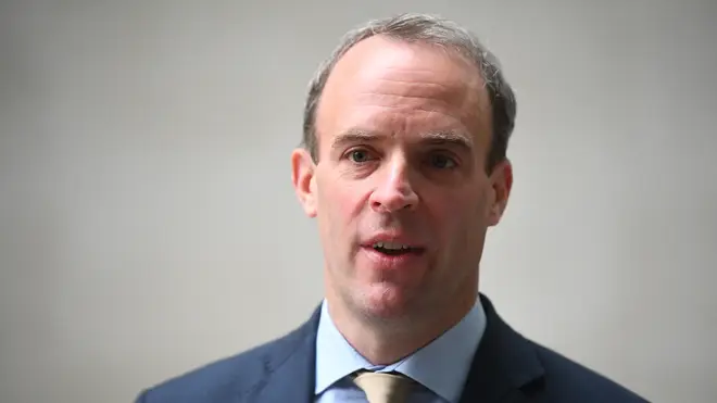 Dominic Raab has accused Russian intelligence of being behind a major cyber attack
