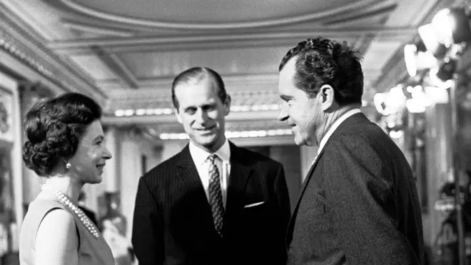 The Queen, Duke of Edinburgh and Richard Nixon