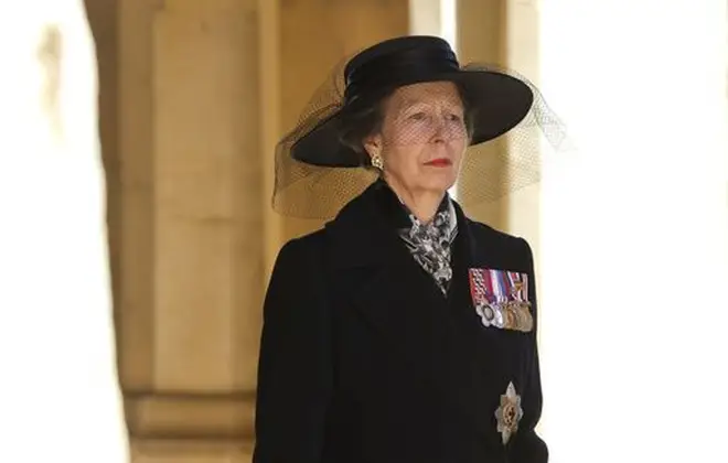 The Princess Royal ahead of the funeral