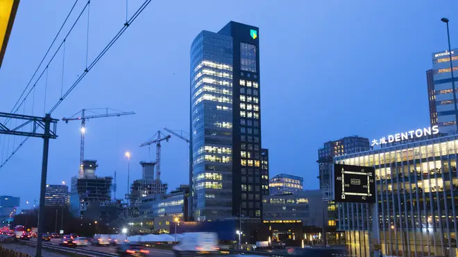 The ABN Amro head office in the business district in Amsterdam, Netherland