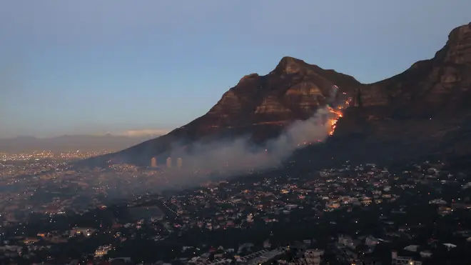 South Africa Cape Town Fire