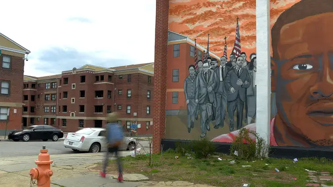 A mural to Freddie Gray in Baltimore