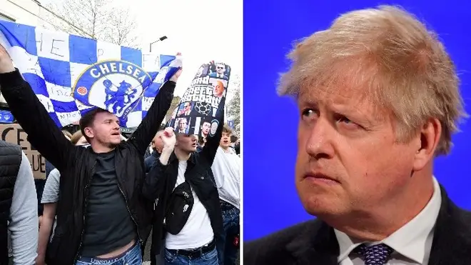 Boris Johnson has joined fans in being opposed to the European Super League